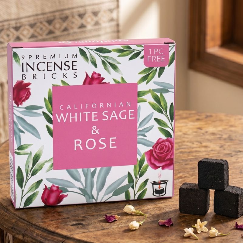 Incenso mattoncini Salvia Bianca e rosa <br>Aromafume