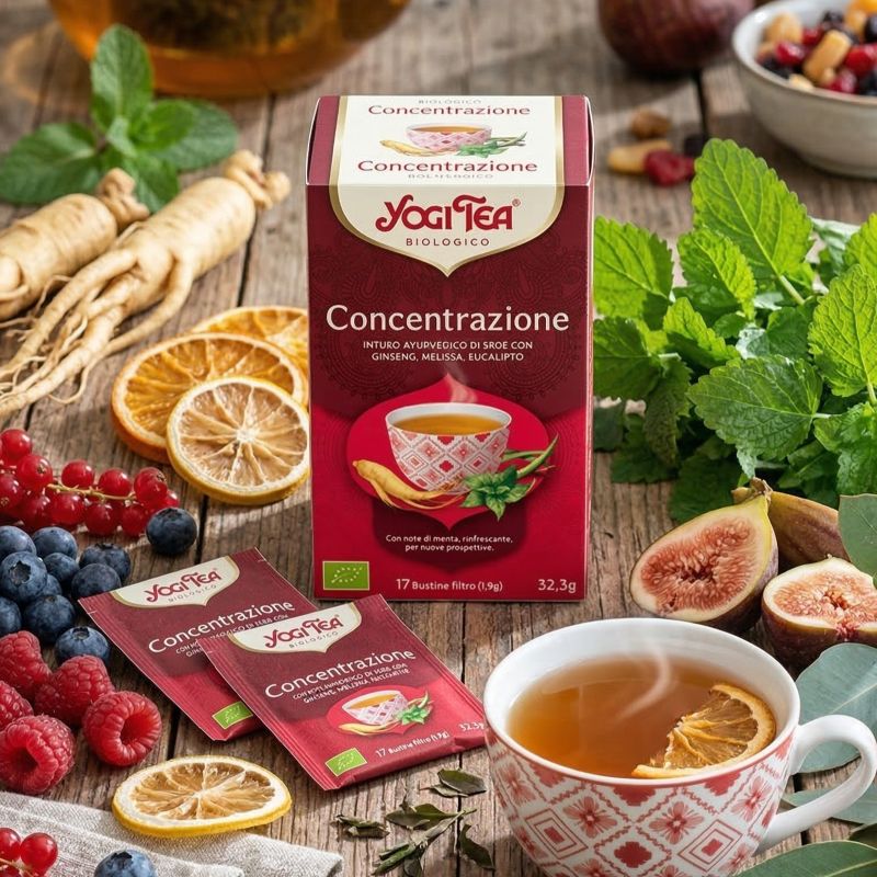 concentrazione yogi tea