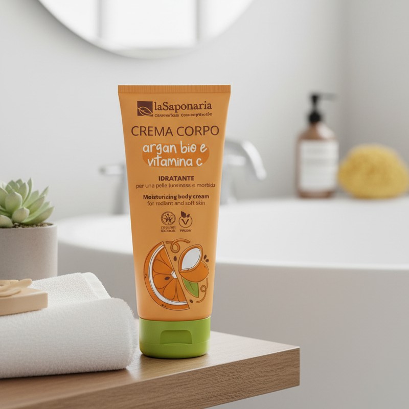 crema corpo argan vitamina c la saponaria