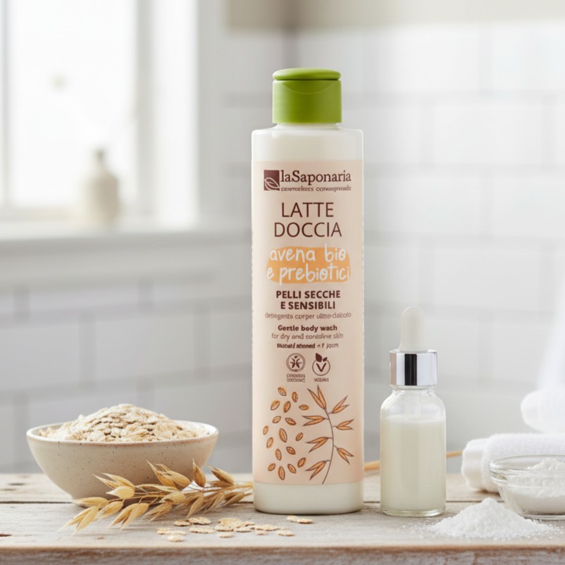 latte doccia avena la saponaria
