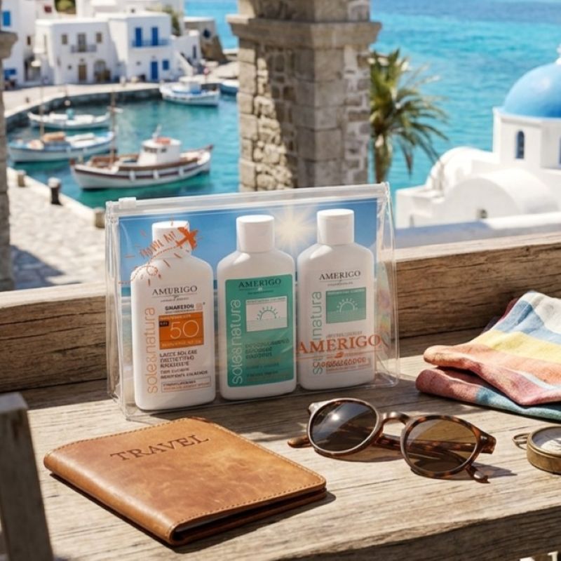 TRAVEL KIT SOLARE 3X100 ml<br>Amerigo cosmesi