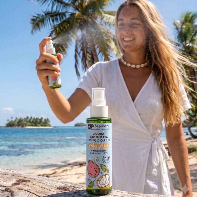 Isola felice - Acqua profumata corpo e capelli <br>La Saponaria