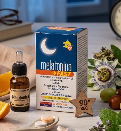 Melatonina FAST - 60 Cpr frizzanti e orosolubili <br>Vital Factors