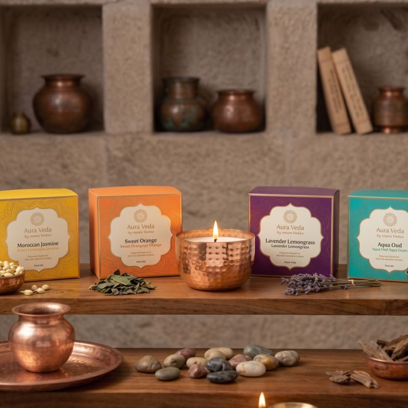 Candela profumata 2 stoppini <br>Ayurveda
