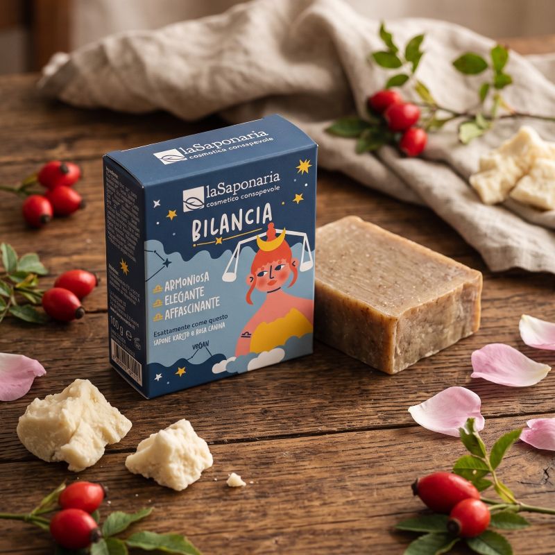 Bilancia - Sapone burro di karité e rosa canina <br> La Saponaria