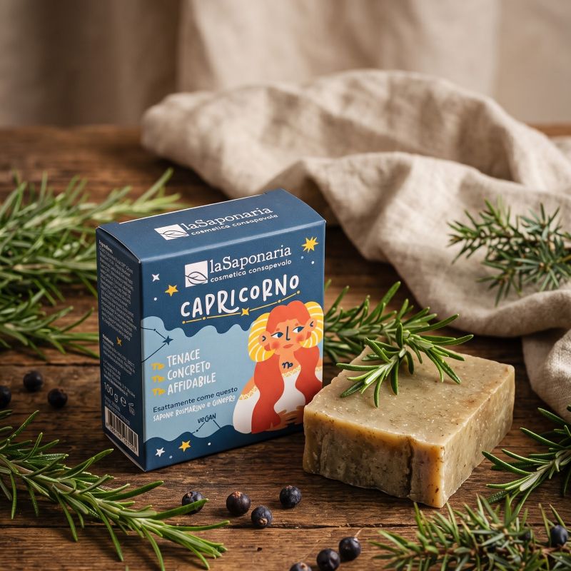 Capricorno - Sapone rosmarino e ginepro <br> La Saponaria