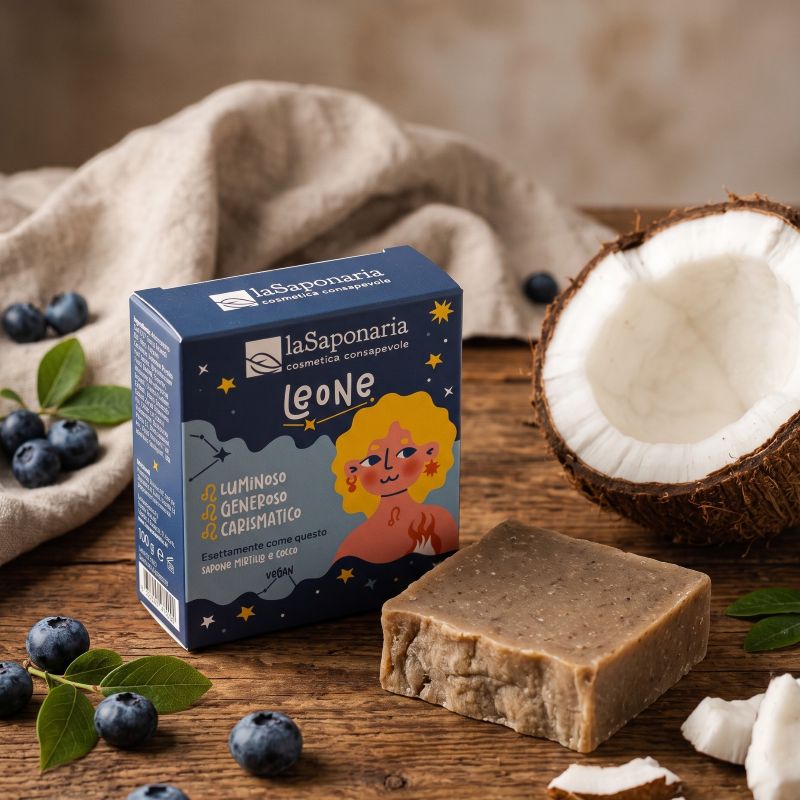 Leone - Sapone mirtillo e cocco <br> La Saponaria