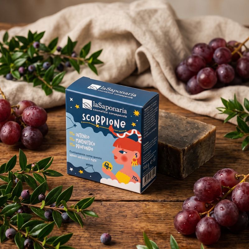 Scorpione - Sapone uva rossa e mirto <br> La Saponaria